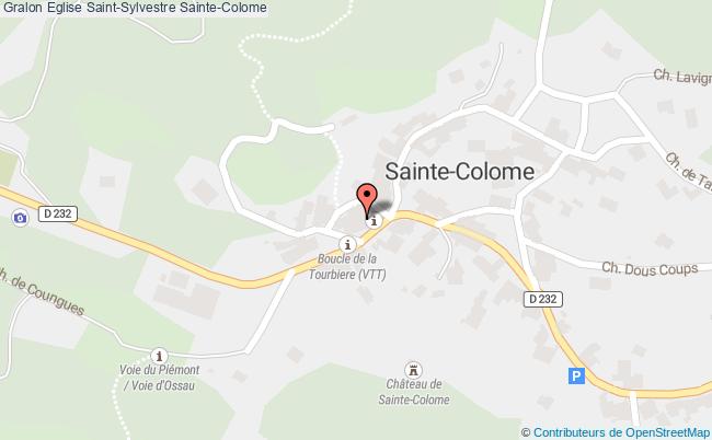 plan Eglise Saint-sylvestre Sainte-colome Sainte-Colome