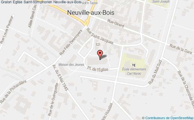 plan Eglise Saint-symphorien Neuville-aux-bois Neuville-aux-Bois