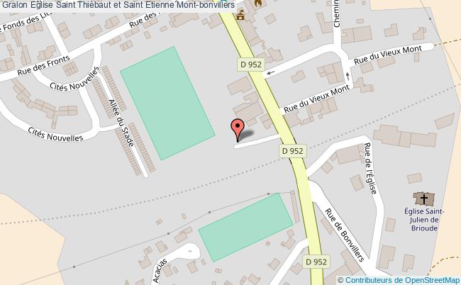 plan Eglise Saint Thiébaut Et Saint Etienne Mont-bonvillers Mont-bonvillers