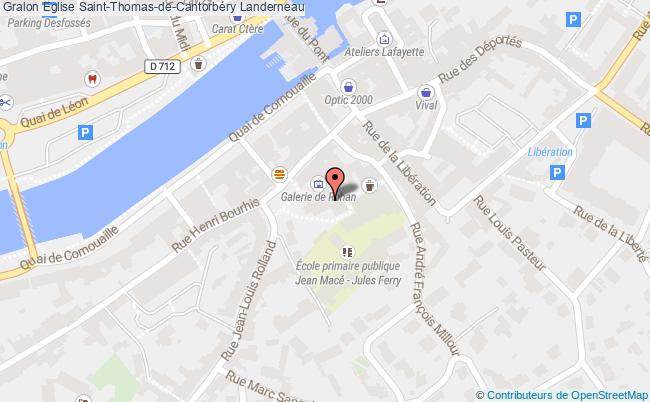 plan Eglise Saint-thomas-de-cantorbéry Landerneau Landerneau