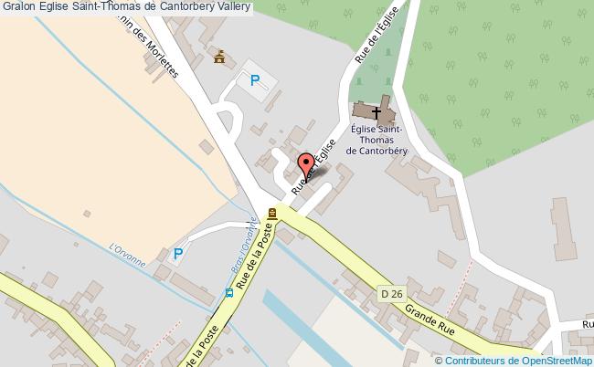 plan Eglise Saint-thomas De Cantorbery Vallery Vallery