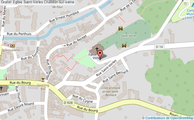 plan Eglise Saint-vorles Châtillon-sur-seine Châtillon-sur-seine