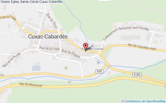 plan Eglise Sainte-cécile Cuxac-cabardès Cuxac-Cabardès