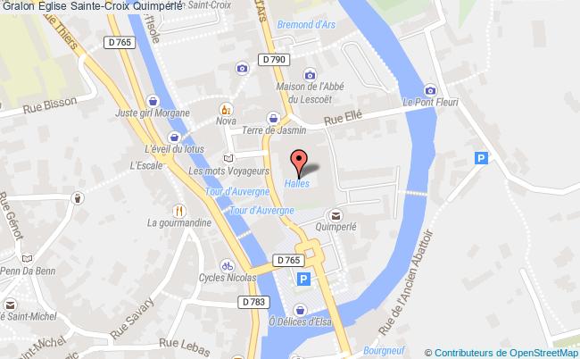 plan Eglise Sainte-croix Quimperlé Quimperlé