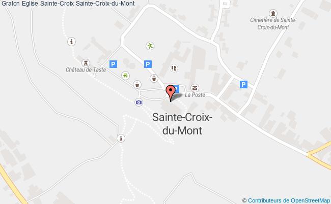 plan Eglise Sainte-croix Sainte-croix-du-mont Sainte-Croix-du-Mont