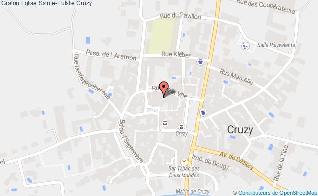 plan Eglise Sainte-eulalie Cruzy Cruzy
