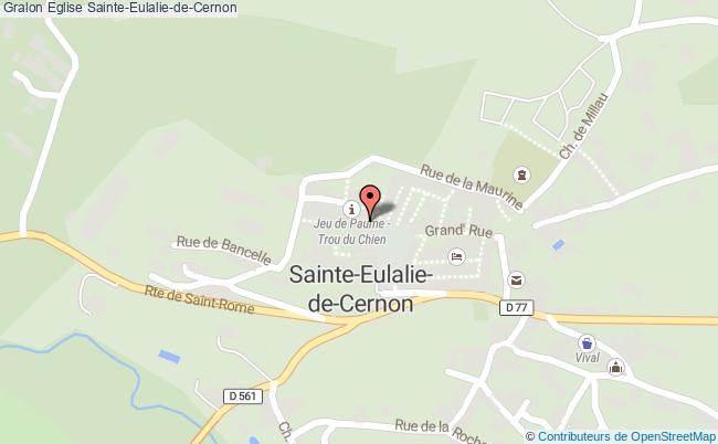 plan Eglise Sainte-eulalie-de-cernon Sainte-Eulalie-de-Cernon