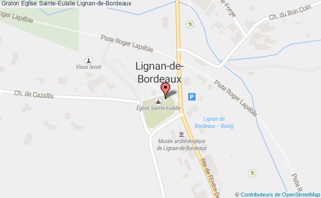 plan Eglise Sainte-eulalie Lignan-de-bordeaux Lignan-de-Bordeaux