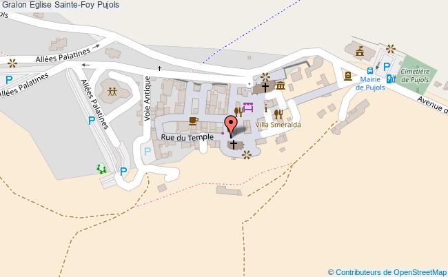 plan Eglise Sainte-foy Pujols Pujols