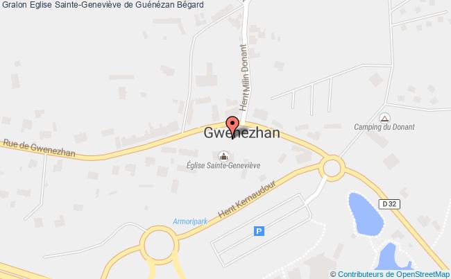 plan Eglise Sainte-geneviève De Guénézan Bégard Bégard