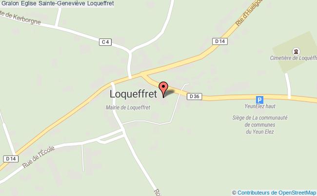 plan Eglise Sainte-geneviève Loqueffret Loqueffret