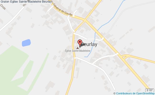 plan Eglise Sainte-madeleine Beurlay Beurlay