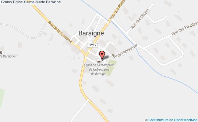 plan Eglise Sainte-marie Baraigne Baraigne