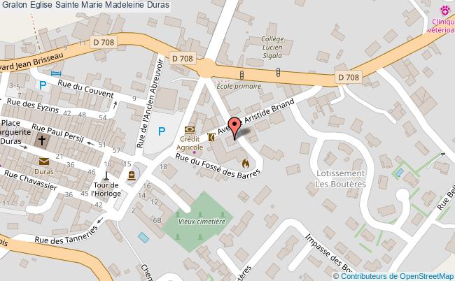 plan Eglise Sainte Marie Madeleine Duras Duras