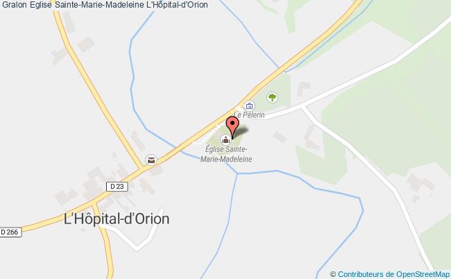 plan Eglise Sainte-marie-madeleine L'hôpital-d'orion L'Hôpital-d'Orion