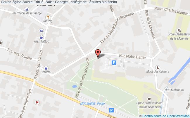 plan église Sainte-trinité, Saint-georges, Collège De Jésuites Molsheim Molsheim