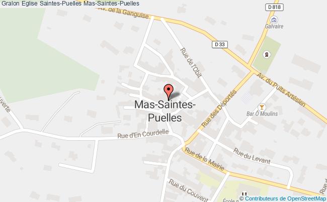 plan Eglise Saintes-puelles Mas-saintes-puelles Mas-Saintes-Puelles
