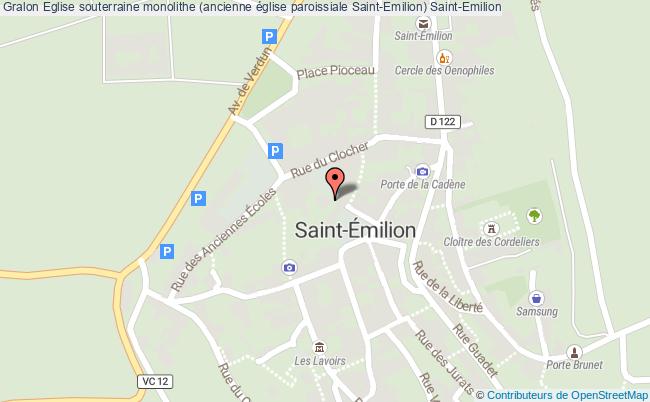 plan Eglise Souterraine Monolithe (ancienne église Paroissiale Saint-emilion) Saint-emilion Saint-Emilion