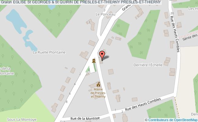 plan Eglise St Georges & St Quirin De Presles-et-thierny Presles-et-thierny PRESLES-ET-THIERNY