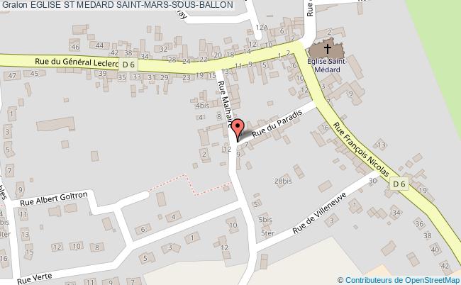 plan Eglise St Medard Saint-mars-sous-ballon SAINT-MARS-SOUS-BALLON