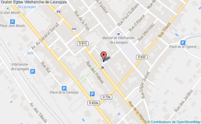 plan Eglise Villefranche-de-lauragais Villefranche-de-Lauragais
