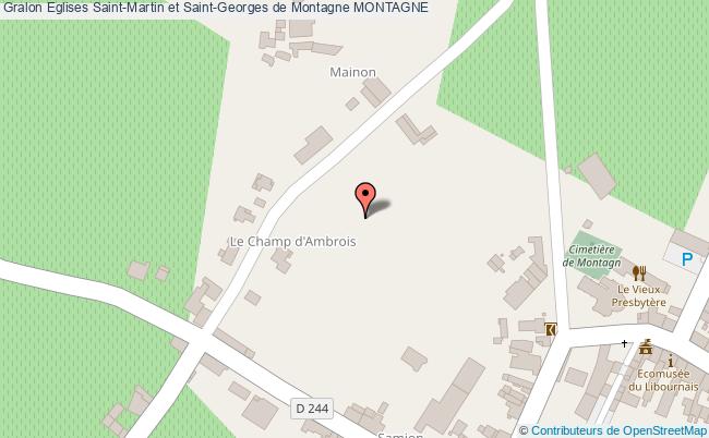 plan Eglises Saint-martin Et Saint-georges De Montagne Montagne MONTAGNE