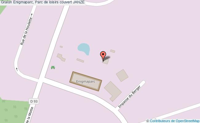 plan Enigmaparc, Parc De Loisirs Couvert Janze JANZE