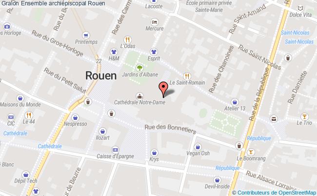 plan Ensemble Archiépiscopal Rouen Rouen