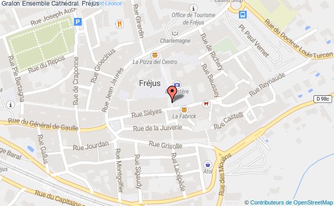 plan Ensemble Cathédral. Fréjus Fréjus