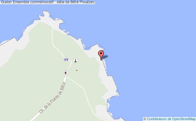 plan Ensemble Commémoratif : Stèle De Bilfot Plouézec Plouézec