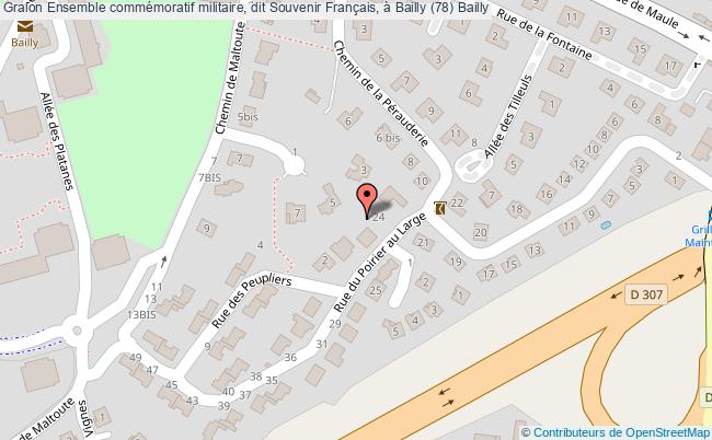 Ensemble commémoratif militaire, dit Souvenir Français, à Bailly (78)