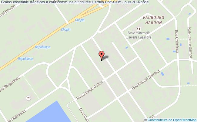 plan Ensemble D'édifices à Cour Commune Dit Courée Hardon Port-saint-louis-du-rhône Port-Saint-Louis-du-Rhône