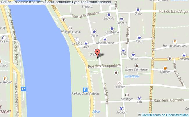 plan Ensemble D'édifices à Cour Commune Lyon 1er Arrondissement Lyon 1er arrondissement
