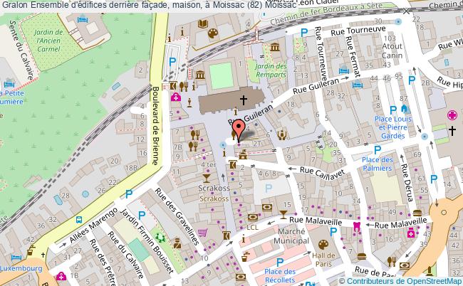 plan Ensemble D'édifices Derrière Façade, Maison, à Moissac (82) Moissac Moissac