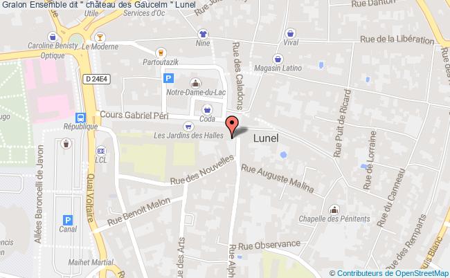 plan Ensemble Dit " Château Des Gaucelm " Lunel Lunel