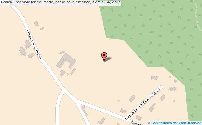 Ensemble fortifié, motte, basse cour, enceinte, à Astis (64)