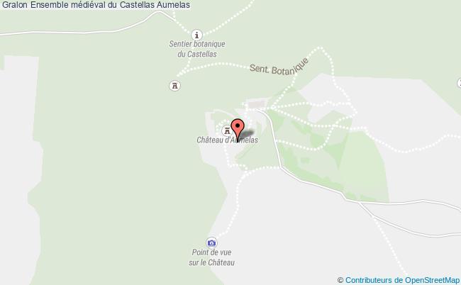 plan Ensemble Médiéval Du Castellas Aumelas Aumelas