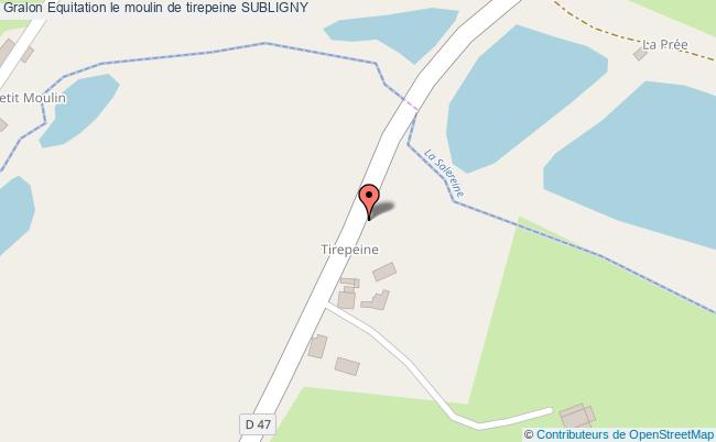 plan Equitation Le Moulin De Tirepeine Subligny SUBLIGNY