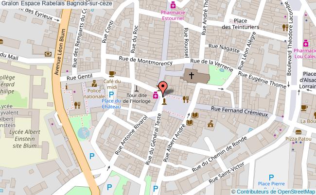 plan Espace Rabelais Bagnols-sur-cèze Bagnols-sur-cèze