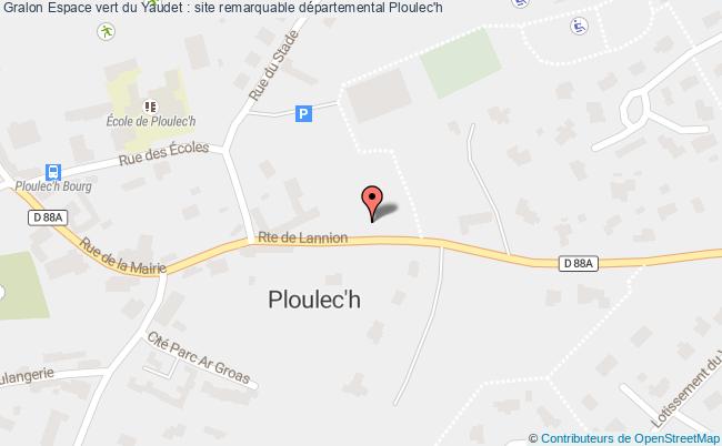 plan Espace Vert Du Yaudet : Site Remarquable Départemental Ploulec'h Ploulec'h