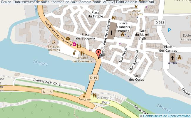 plan Etablissement De Bains, Thermes De Saint Antonin Noble Val (82) Saint-antonin-noble-val Saint-Antonin-Noble-Val