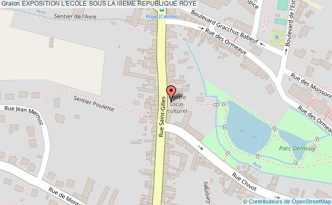 plan Exposition L'ecole Sous La Iiieme Republique Roye ROYE