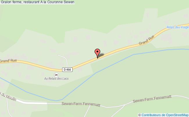 plan Ferme, Restaurant A La Couronne Sewen Sewen