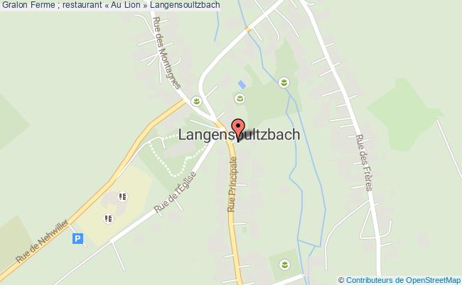 plan Ferme ; Restaurant « Au Lion » Langensoultzbach Langensoultzbach
