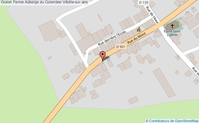 plan Ferme Auberge Du Colombier Villotte-sur-aire Villotte-sur-aire