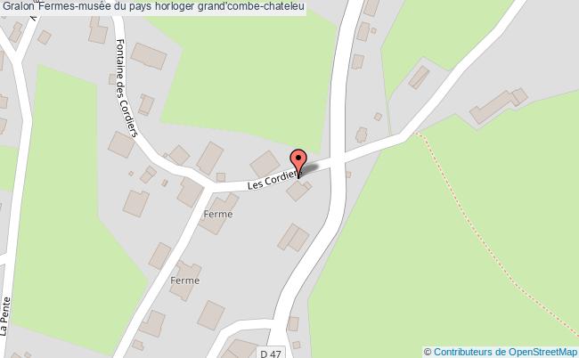 plan Fermes-musée Du Pays Horloger Grand'combe-chateleu grand'combe-chateleu