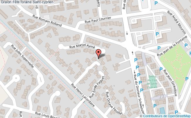 plan Fête Foraine Saint-cyprien Saint-cyprien