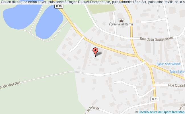 plan Filature De Coton Loyer, Puis Société Roger-duquet-domer Et Cie, Puis Tannerie Léon Six, Puis Usine Textile De La Société Normande De Déchets Textiles, Puis Glacerie De La Société Des Miroiteries De L Le Houlme Le Houlme