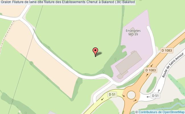 plan Filature De Laine Dite Filature Des Etablissements Chenut à Balanod (39) Balanod Balanod