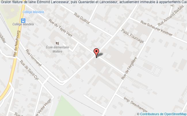 plan Filature De Laine Edmond Lancesseur, Puis Quenardel Et Lancesseur, Actuellement Immeuble à Appartements Caudebec-lès-elbeuf Caudebec-lès-Elbeuf